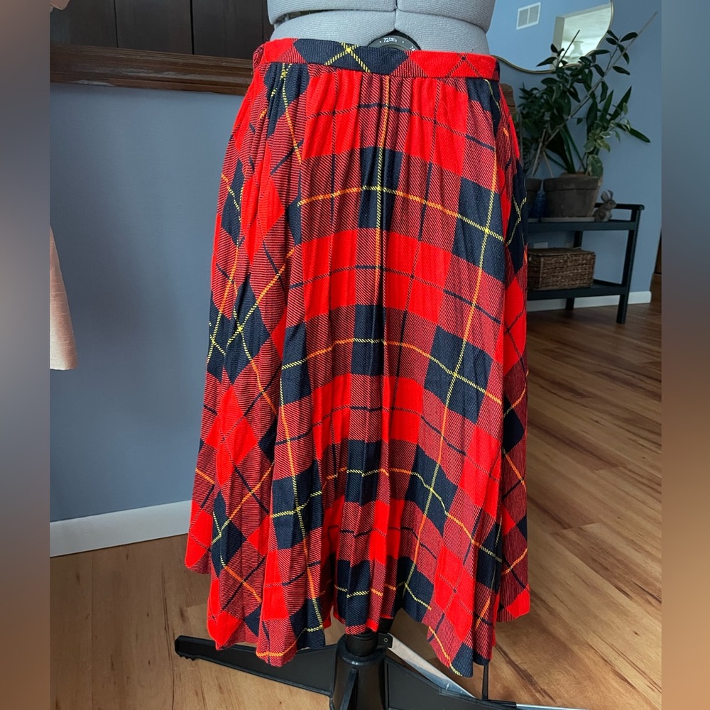 Vintage Plaid Swing Skirt